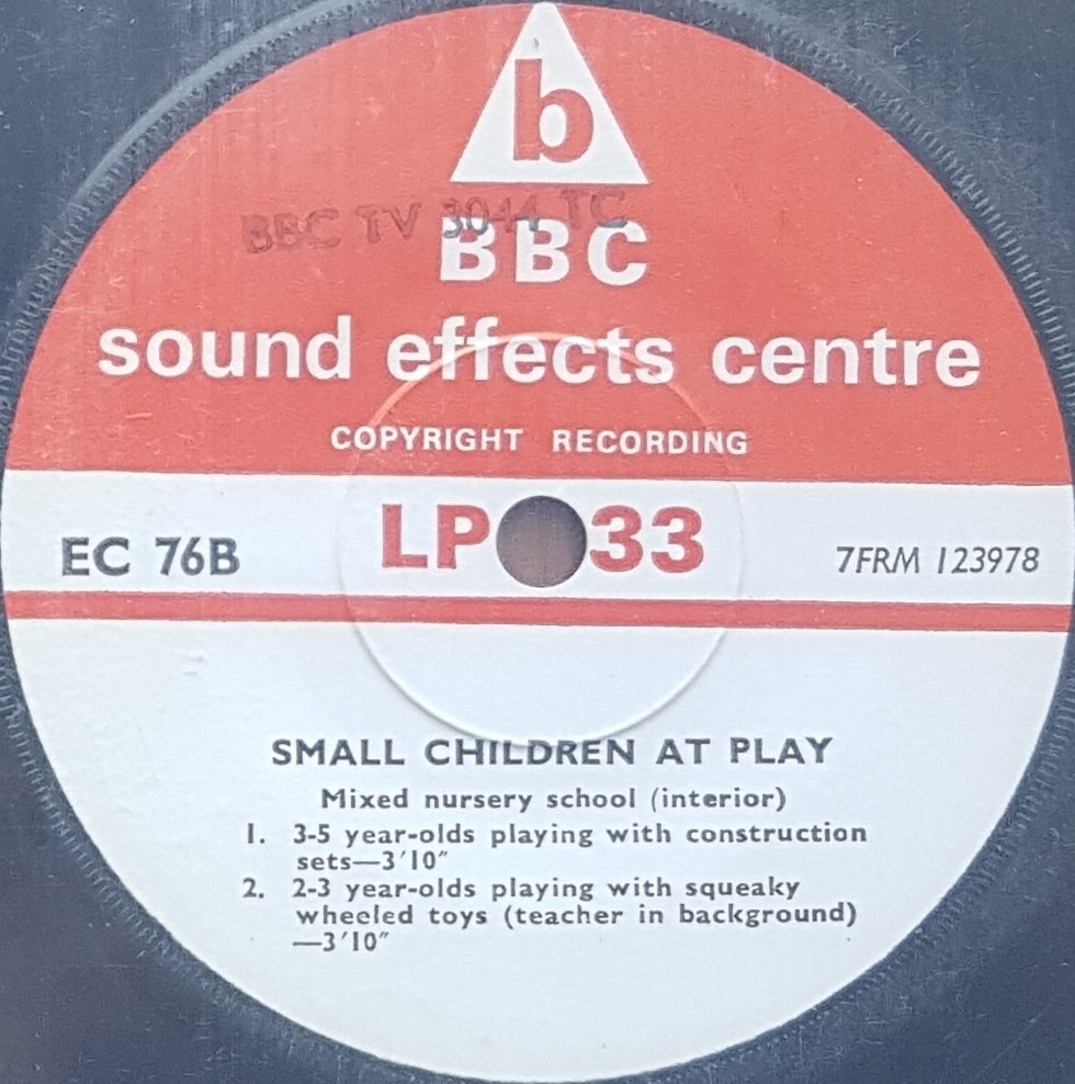 EC 76B Small children at play Not registered from the BBC records and Tapes library Label